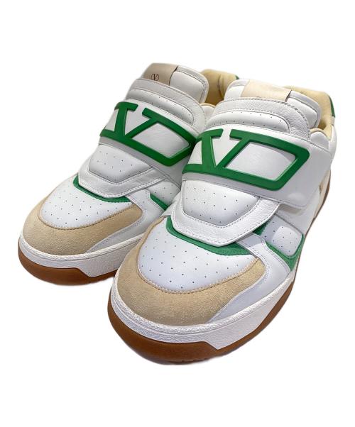 VALENTINO GARAVANI（ヴァレンティノ・ガラヴァーニ）VALENTINO GARAVANI Joie De Jouer Low-Top Sneakers/Joie De Jouer ローカットスニーカー/VL7Y2S0L36CJJ ホワイト×グリーン サイズ:43の古着・服飾アイテム