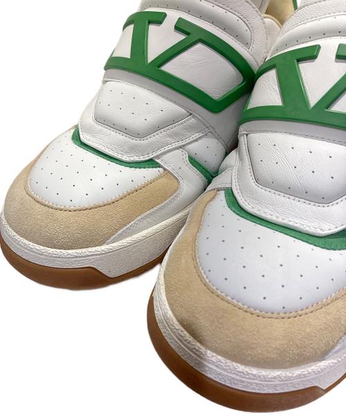 VALENTINO GARAVANI（ヴァレンティノ・ガラヴァーニ）VALENTINO GARAVANI Joie De Jouer Low-Top Sneakers/Joie De Jouer ローカットスニーカー/VL7Y2S0L36CJJ ホワイト×グリーン サイズ:43の古着・服飾アイテム