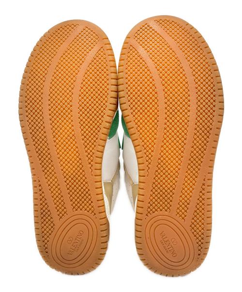 VALENTINO GARAVANI（ヴァレンティノ・ガラヴァーニ）VALENTINO GARAVANI Joie De Jouer Low-Top Sneakers/Joie De Jouer ローカットスニーカー/VL7Y2S0L36CJJ ホワイト×グリーン サイズ:43の古着・服飾アイテム