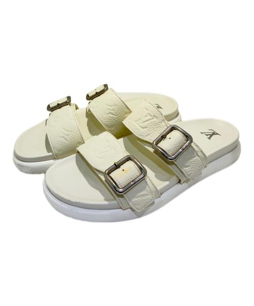LOUIS VUITTON（ルイ ヴィトン）LOUIS VUITTON (ルイ ヴィトン) LV Venice Mules/LV ヴェニス ミュール/1AHSIX ホワイト サイズ:8の古着・服飾アイテム