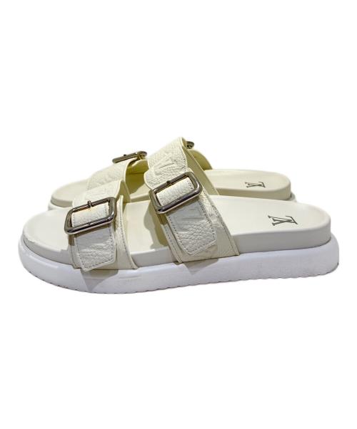 LOUIS VUITTON（ルイ ヴィトン）LOUIS VUITTON (ルイ ヴィトン) LV Venice Mules/LV ヴェニス ミュール/1AHSIX ホワイト サイズ:8の古着・服飾アイテム