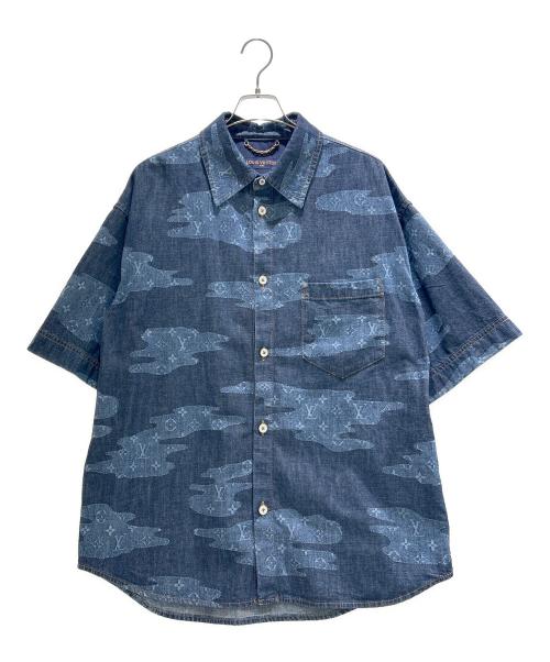 LOUIS VUITTON（ルイ ヴィトン）LOUIS VUITTON (ルイ ヴィトン) モノグラムシャンブレー半袖シャツ インディゴ サイズ:Lの古着・服飾アイテム