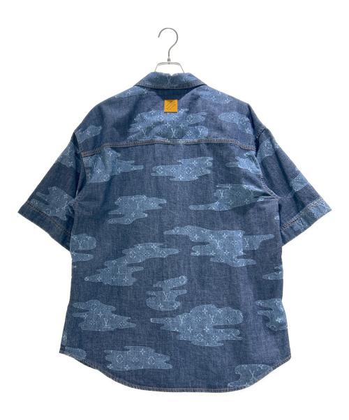 LOUIS VUITTON（ルイ ヴィトン）LOUIS VUITTON (ルイ ヴィトン) モノグラムシャンブレー半袖シャツ インディゴ サイズ:Lの古着・服飾アイテム