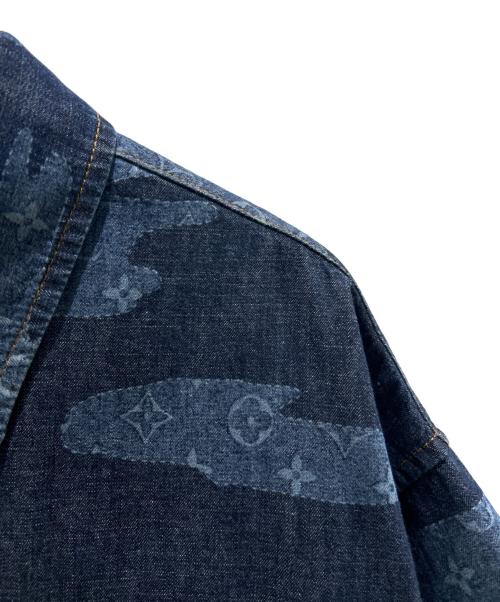 LOUIS VUITTON（ルイ ヴィトン）LOUIS VUITTON (ルイ ヴィトン) モノグラムシャンブレー半袖シャツ インディゴ サイズ:Lの古着・服飾アイテム