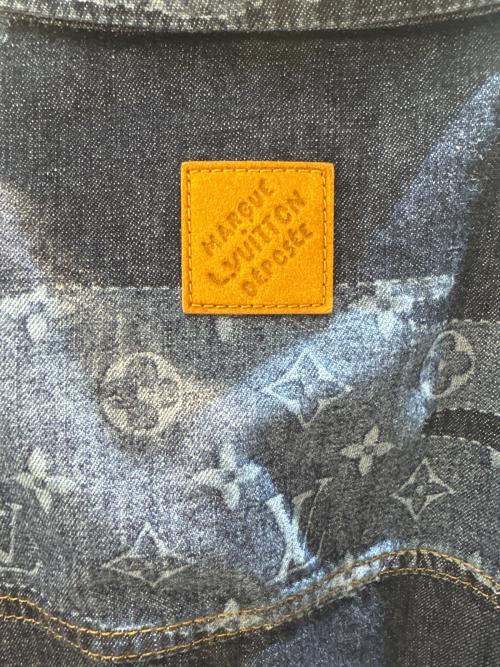 LOUIS VUITTON（ルイ ヴィトン）LOUIS VUITTON (ルイ ヴィトン) モノグラムシャンブレー半袖シャツ インディゴ サイズ:Lの古着・服飾アイテム
