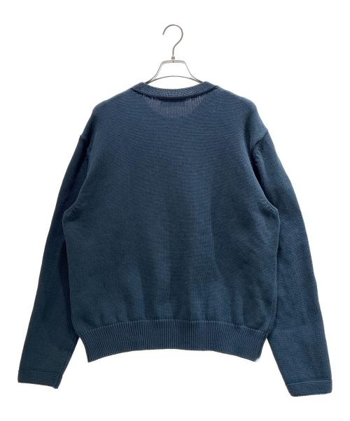 Dior（ディオール）Dior (ディオール) Hylton Nel Front Logo Cotton-Blend Knit Sweater/フロントロゴコットンブレンド ニット/583M618A3003 ネイビー サイズ:XLの古着・服飾アイテム