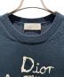 中古・古着 Dior (ディオール) Hylton Nel Front Logo Cotton-Blend Knit Sweater/フロントロゴコットンブレンド ニット/583M618A3003 ネイビー サイズ:XL：70000円