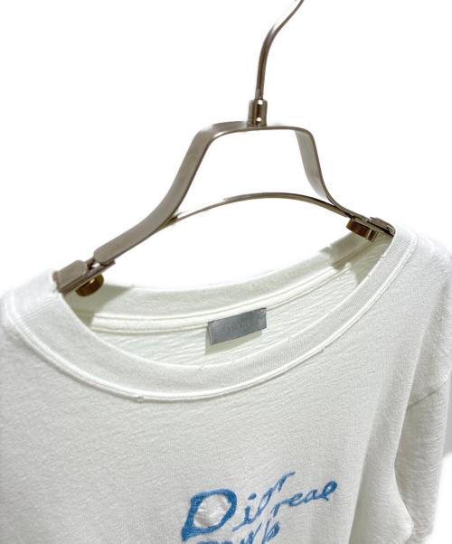Dior（ディオール）Dior (ディオール) ダメージ加工半袖フロントロゴカットソー/583J696A0849 ホワイト サイズ:XLの古着・服飾アイテム