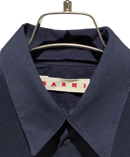 MARNI（マルニ）MARNI (マルニ) ウールトロピカルシャツ ネイビー サイズ:48の古着・服飾アイテム