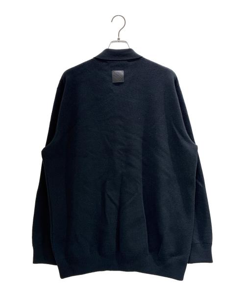 LOUIS VUITTON（ルイ ヴィトン）LOUIS VUITTON (ルイ ヴィトン) ニットブルゾン ウィズ レザーディテール ブラック サイズ:4Ｌの古着・服飾アイテム