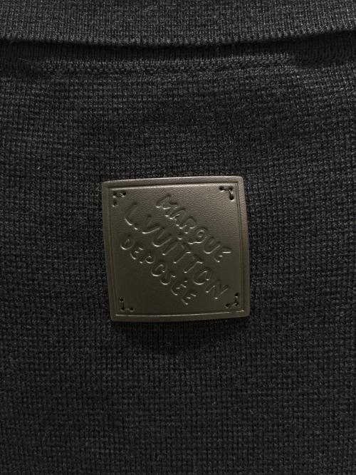 LOUIS VUITTON（ルイ ヴィトン）LOUIS VUITTON (ルイ ヴィトン) ニットブルゾン ウィズ レザーディテール ブラック サイズ:4Ｌの古着・服飾アイテム