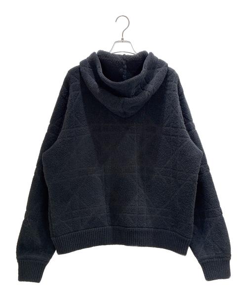 Dior（ディオール）Dior (ディオール) カナージュニットパーカー/ヘビーウェイトパーカー/ニットパーカー/プルオーバーパーカー ブラック サイズ:XLの古着・服飾アイテム