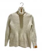 LOUIS VUITTONルイ ヴィトン）の古着「Low-Gauge Ribbed Turtleneck Knit Sweater/ローゲージリブタートルネックニット/RM242WB QIM FRKL57」｜アイボリー