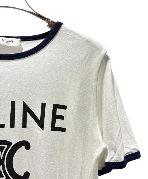 CELINE（セリーヌ）CELINE (セリーヌ) CELINE PARIS Tシャツ / コットンジャージー/2X872671Q,01NB ホワイト サイズ:XSの古着・服飾アイテム