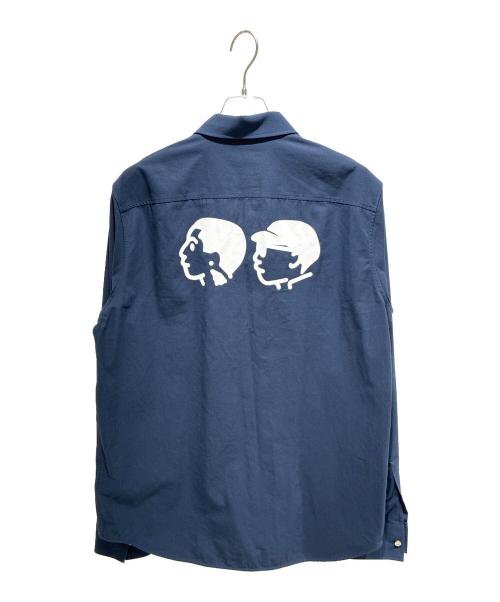 LOUIS VUITTON（ルイ ヴィトン）LOUIS VUITTON (ルイ ヴィトン) プリントシグネチャー ロングスリーブシャツ ネイビー サイズ:Lの古着・服飾アイテム