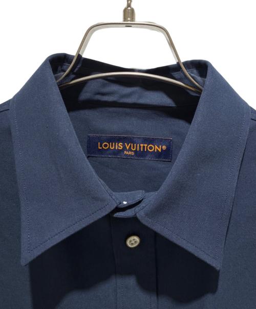 LOUIS VUITTON（ルイ ヴィトン）LOUIS VUITTON (ルイ ヴィトン) プリントシグネチャー ロングスリーブシャツ ネイビー サイズ:Lの古着・服飾アイテム