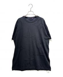 LOUIS VUITTON（ルイ ヴィトン）の古着「モノグラムコットン半袖ニットTシャツ」｜ブラック