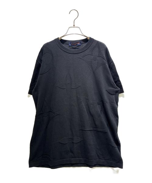 LOUIS VUITTON（ルイ ヴィトン）LOUIS VUITTON (ルイ ヴィトン) モノグラムコットン半袖ニットTシャツ ブラック サイズ:Lの古着・服飾アイテム