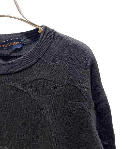 LOUIS VUITTON（ルイ ヴィトン）LOUIS VUITTON (ルイ ヴィトン) モノグラムコットン半袖ニットTシャツ ブラック サイズ:Lの古着・服飾アイテム