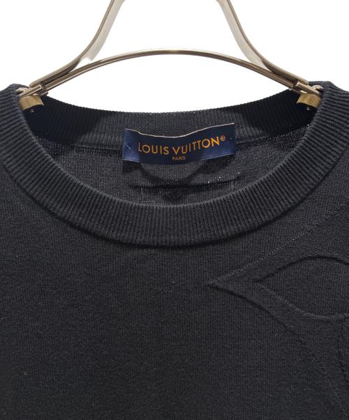 LOUIS VUITTON（ルイ ヴィトン）LOUIS VUITTON (ルイ ヴィトン) モノグラムコットン半袖ニットTシャツ ブラック サイズ:Lの古着・服飾アイテム