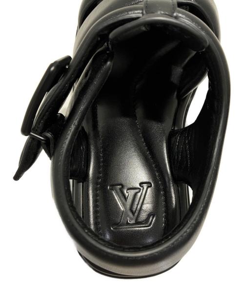 LOUIS VUITTON（ルイ ヴィトン）LOUIS VUITTON (ルイ ヴィトン) LV ヴェニス・ライン サンダル ブラック サイズ:7の古着・服飾アイテム
