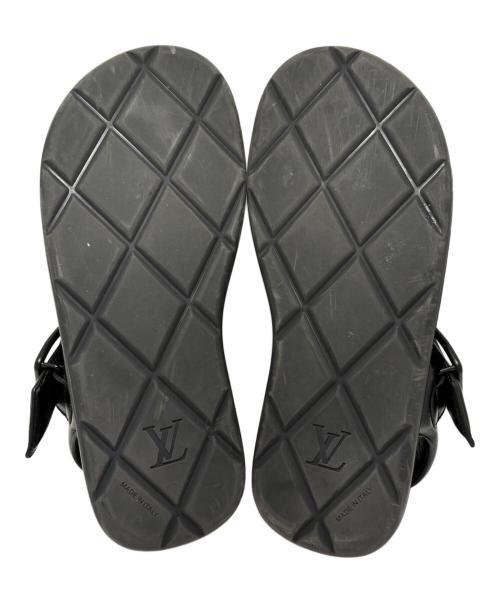 LOUIS VUITTON（ルイ ヴィトン）LOUIS VUITTON (ルイ ヴィトン) LV ヴェニス・ライン サンダル ブラック サイズ:7の古着・服飾アイテム
