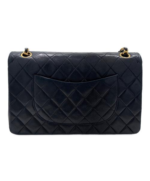 CHANEL（シャネル）CHANEL (シャネル) Matelassé 25 Double Flap Chain Shoulder Bag/マトラッセ25 ダブルフラップチェーンショルダーバック ブラック サイズ:25の古着・服飾アイテム