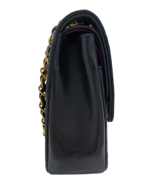 CHANEL（シャネル）CHANEL (シャネル) Matelassé 25 Double Flap Chain Shoulder Bag/マトラッセ25 ダブルフラップチェーンショルダーバック ブラック サイズ:25の古着・服飾アイテム