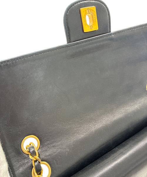CHANEL（シャネル）CHANEL (シャネル) Matelassé 25 Double Flap Chain Shoulder Bag/マトラッセ25 ダブルフラップチェーンショルダーバック ブラック サイズ:25の古着・服飾アイテム