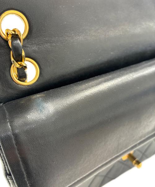 CHANEL（シャネル）CHANEL (シャネル) Matelassé 25 Double Flap Chain Shoulder Bag/マトラッセ25 ダブルフラップチェーンショルダーバック ブラック サイズ:25の古着・服飾アイテム