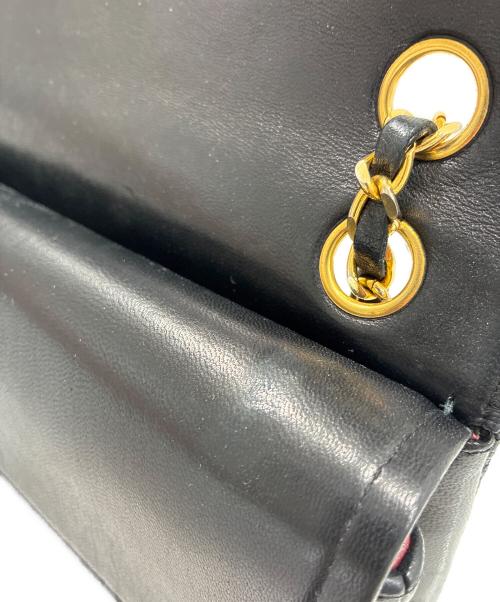 CHANEL（シャネル）CHANEL (シャネル) Matelassé 25 Double Flap Chain Shoulder Bag/マトラッセ25 ダブルフラップチェーンショルダーバック ブラック サイズ:25の古着・服飾アイテム