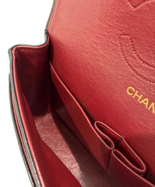 CHANEL（シャネル）CHANEL (シャネル) Matelassé 25 Double Flap Chain Shoulder Bag/マトラッセ25 ダブルフラップチェーンショルダーバック ブラック サイズ:25の古着・服飾アイテム