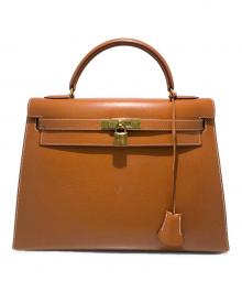 HERMES（エルメス）の古着「ケリー32外縫い/Kelly32Sellier/ゴールド/ゴールド金具/〇U刻印」｜ゴールド×G金具
