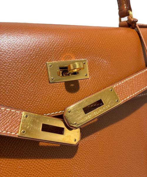 HERMES（エルメス）HERMES (エルメス) ケリー32外縫い/Kelly32Sellier/ゴールド/ゴールド金具/〇U刻印 ゴールド×G金具 サイズ:32の古着・服飾アイテム