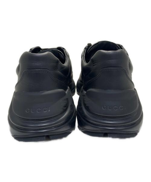 GUCCI（グッチ）GUCCI (グッチ) GGロゴ プラットフォームスニーカー ブラック サイズ:7の古着・服飾アイテム