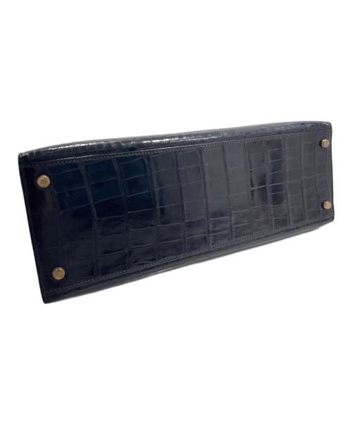 HERMES（エルメス）HERMES (エルメス) Kelly 35 Sellier/ケリー35 外縫い/ゴールド金具/ポロサスリセ/ブラック/〇P刻印：1986年製 ブラック サイズ:35の古着・服飾アイテム