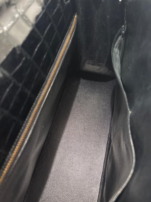 HERMES（エルメス）HERMES (エルメス) Kelly 35 Sellier/ケリー35 外縫い/ゴールド金具/ポロサスリセ/ブラック/〇P刻印：1986年製 ブラック サイズ:35の古着・服飾アイテム