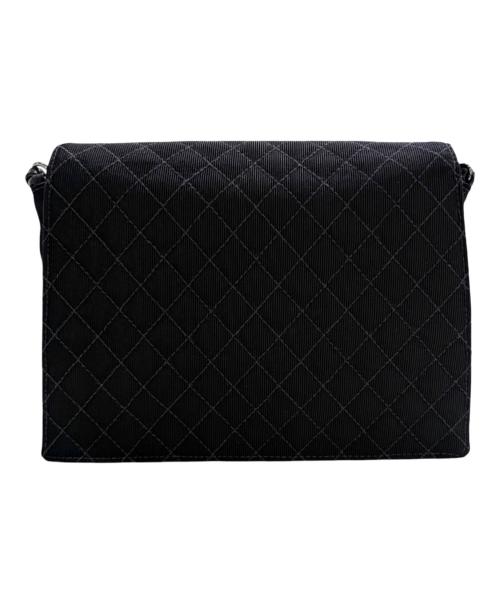 CHANEL（シャネル）CHANEL (シャネル) エンブレムワッペンチェーンショルダーバッグ ブラックの古着・服飾アイテム