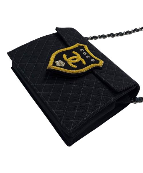 CHANEL（シャネル）CHANEL (シャネル) エンブレムワッペンチェーンショルダーバッグ ブラックの古着・服飾アイテム