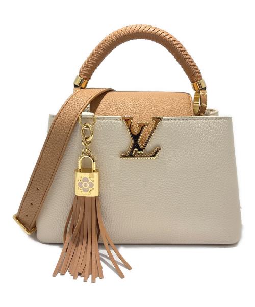 LOUIS VUITTON（ルイ ヴィトン）LOUIS VUITTON (ルイ ヴィトン) カプシーヌBB/Capucines BB  ベージュ×ホワイトの古着・服飾アイテム
