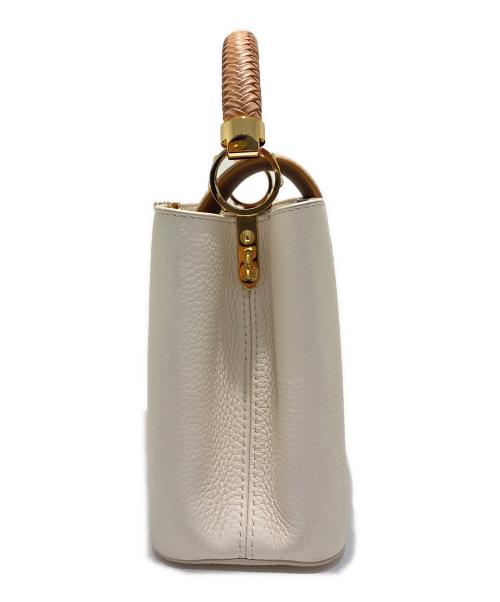 LOUIS VUITTON（ルイ ヴィトン）LOUIS VUITTON (ルイ ヴィトン) カプシーヌBB/Capucines BB  ベージュ×ホワイトの古着・服飾アイテム