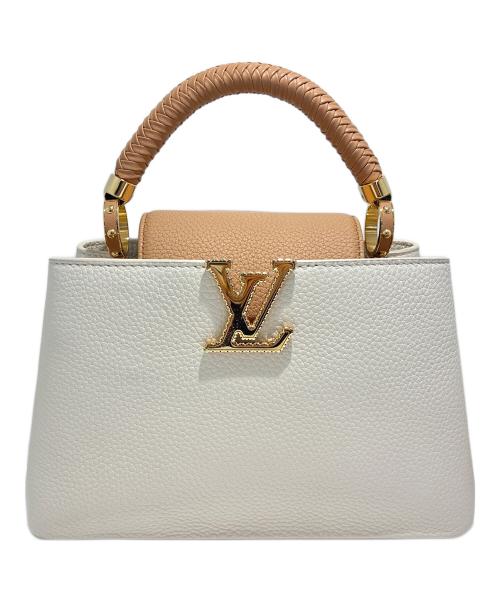 LOUIS VUITTON（ルイ ヴィトン）LOUIS VUITTON (ルイ ヴィトン) カプシーヌBB/Capucines BB  ベージュ×ホワイトの古着・服飾アイテム