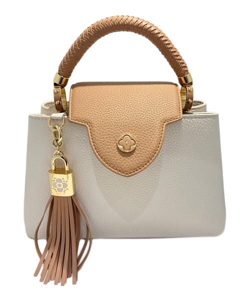 LOUIS VUITTON（ルイ ヴィトン）LOUIS VUITTON (ルイ ヴィトン) カプシーヌBB/Capucines BB  ベージュ×ホワイトの古着・服飾アイテム