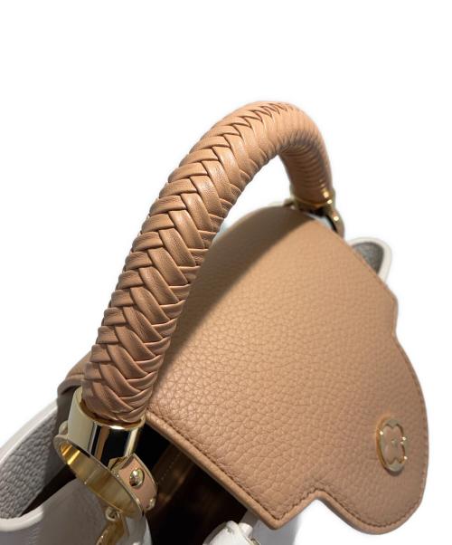 LOUIS VUITTON（ルイ ヴィトン）LOUIS VUITTON (ルイ ヴィトン) カプシーヌBB/Capucines BB  ベージュ×ホワイトの古着・服飾アイテム