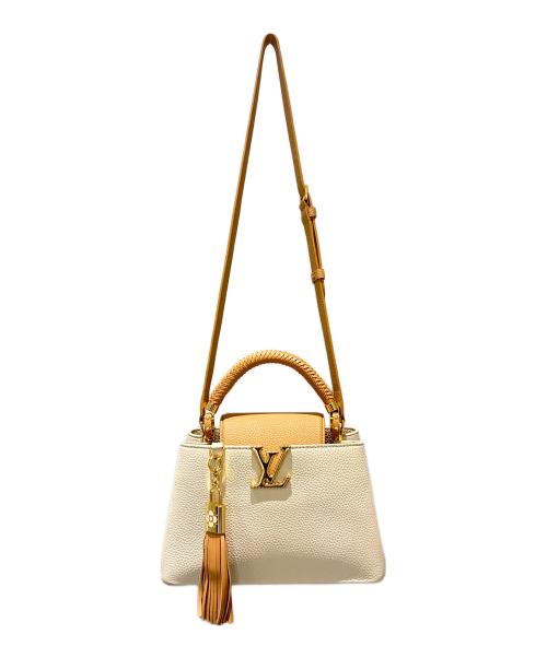 LOUIS VUITTON（ルイ ヴィトン）LOUIS VUITTON (ルイ ヴィトン) カプシーヌBB/Capucines BB  ベージュ×ホワイトの古着・服飾アイテム