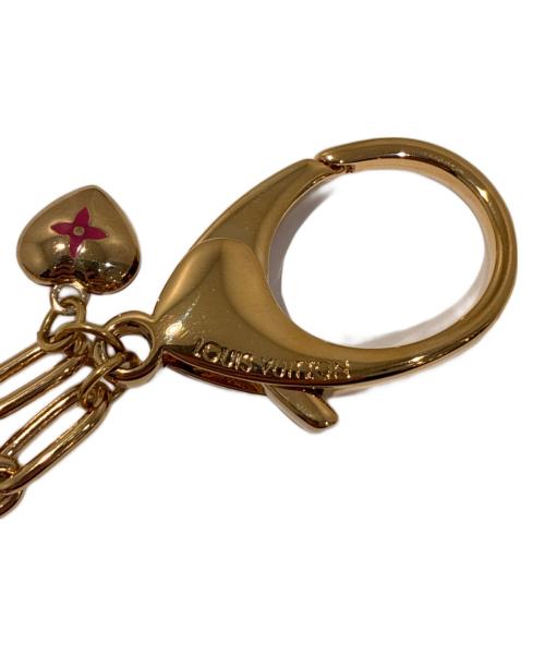LOUIS VUITTON（ルイ ヴィトン）LOUIS VUITTON (ルイ ヴィトン) Heart Bijou Sac Cool Bag Charm/ハートビジューサック クール バッグチャーム/M65795 ショッキングピンク×ゴールドの古着・服飾アイテム