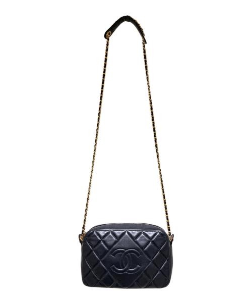 CHANEL（シャネル）CHANEL (シャネル) ココマークマトラッセチェーンショルダーバッグ ブラックの古着・服飾アイテム