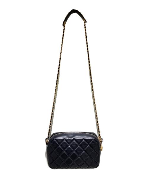 CHANEL（シャネル）CHANEL (シャネル) ココマークマトラッセチェーンショルダーバッグ ブラックの古着・服飾アイテム