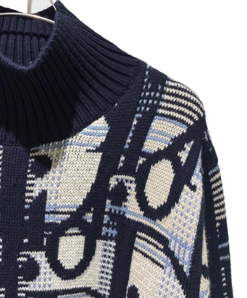 DIOR HOMME（ディオール オム）DIOR HOMME (ディオール オム) オブリーク ハイネックヘビーウェイトニット ネイビー サイズ:XXLの古着・服飾アイテム