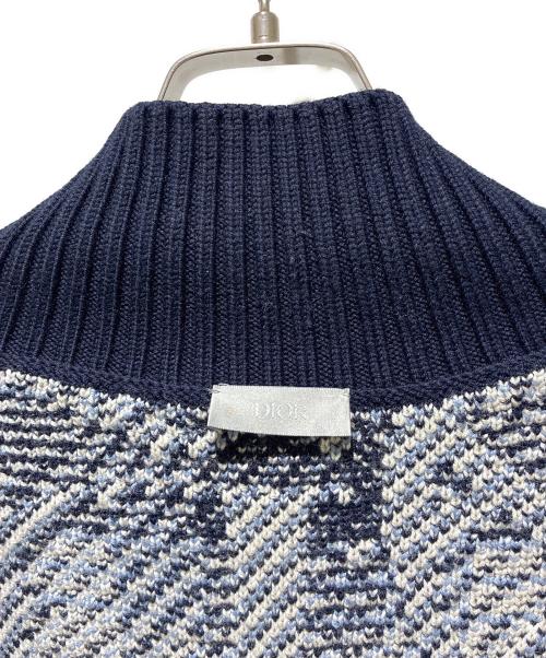 DIOR HOMME（ディオール オム）DIOR HOMME (ディオール オム) オブリーク ハイネックヘビーウェイトニット ネイビー サイズ:XXLの古着・服飾アイテム